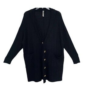 Intimately Free People Cardigan Size‎ XS Ribbed Slouchy Oversized Black Sweater